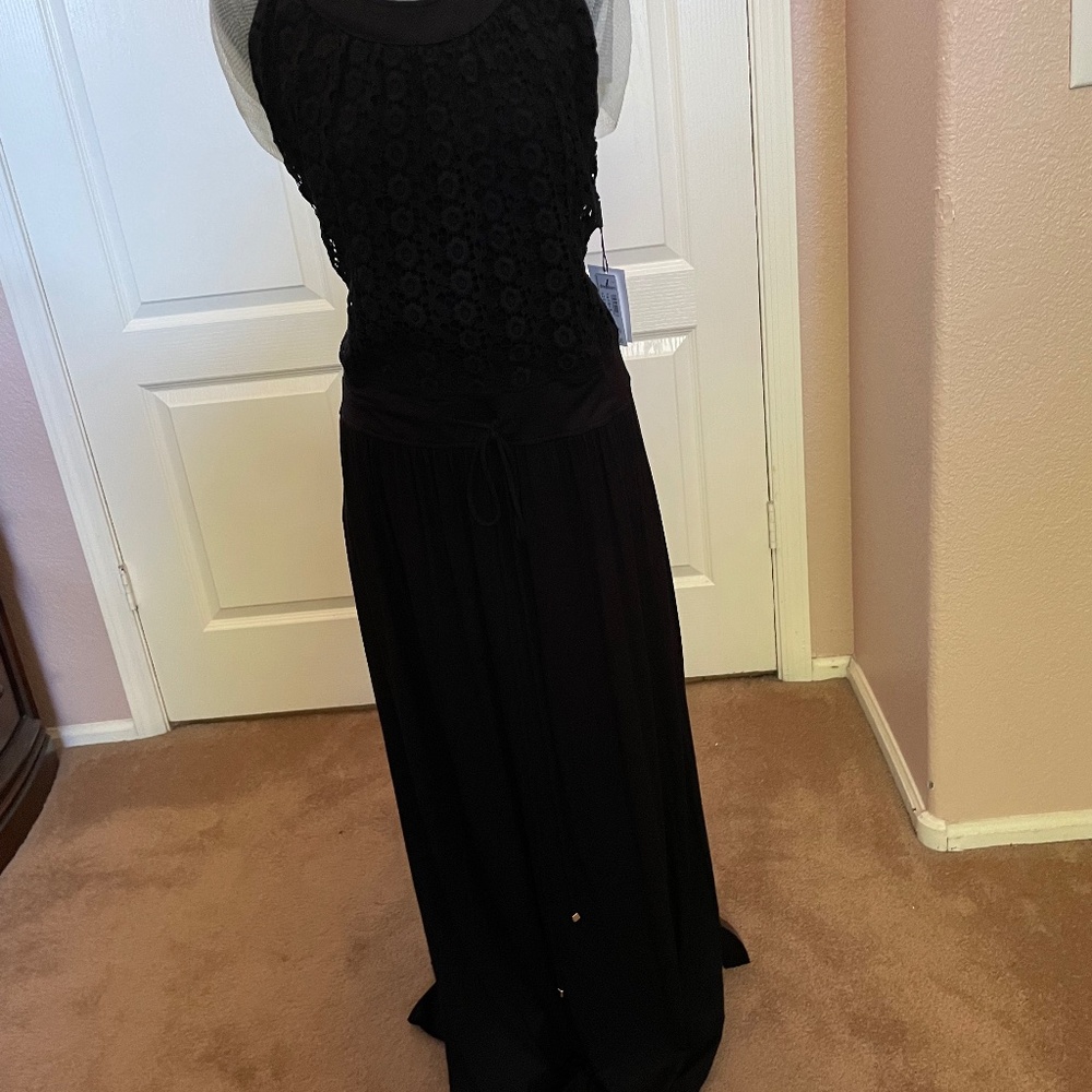 Black sleeveless maxi dress NWT